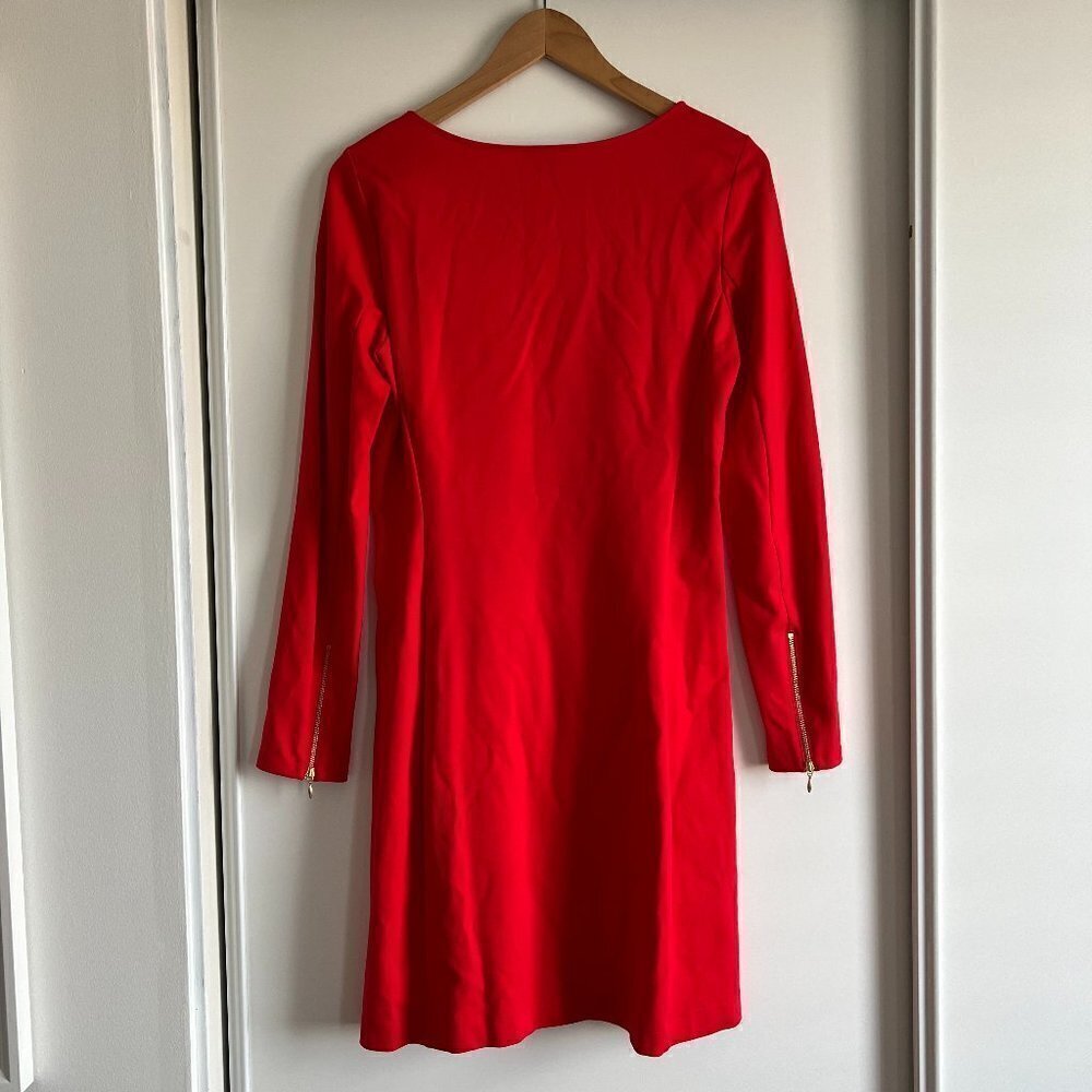 Theory | Kalion Midi Red Dress - Picture 2 of 6